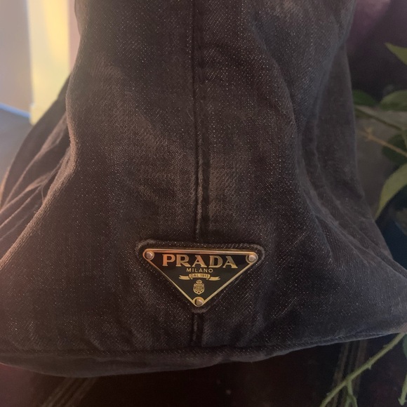 Prada black denim handbag - Picture 4 of 13